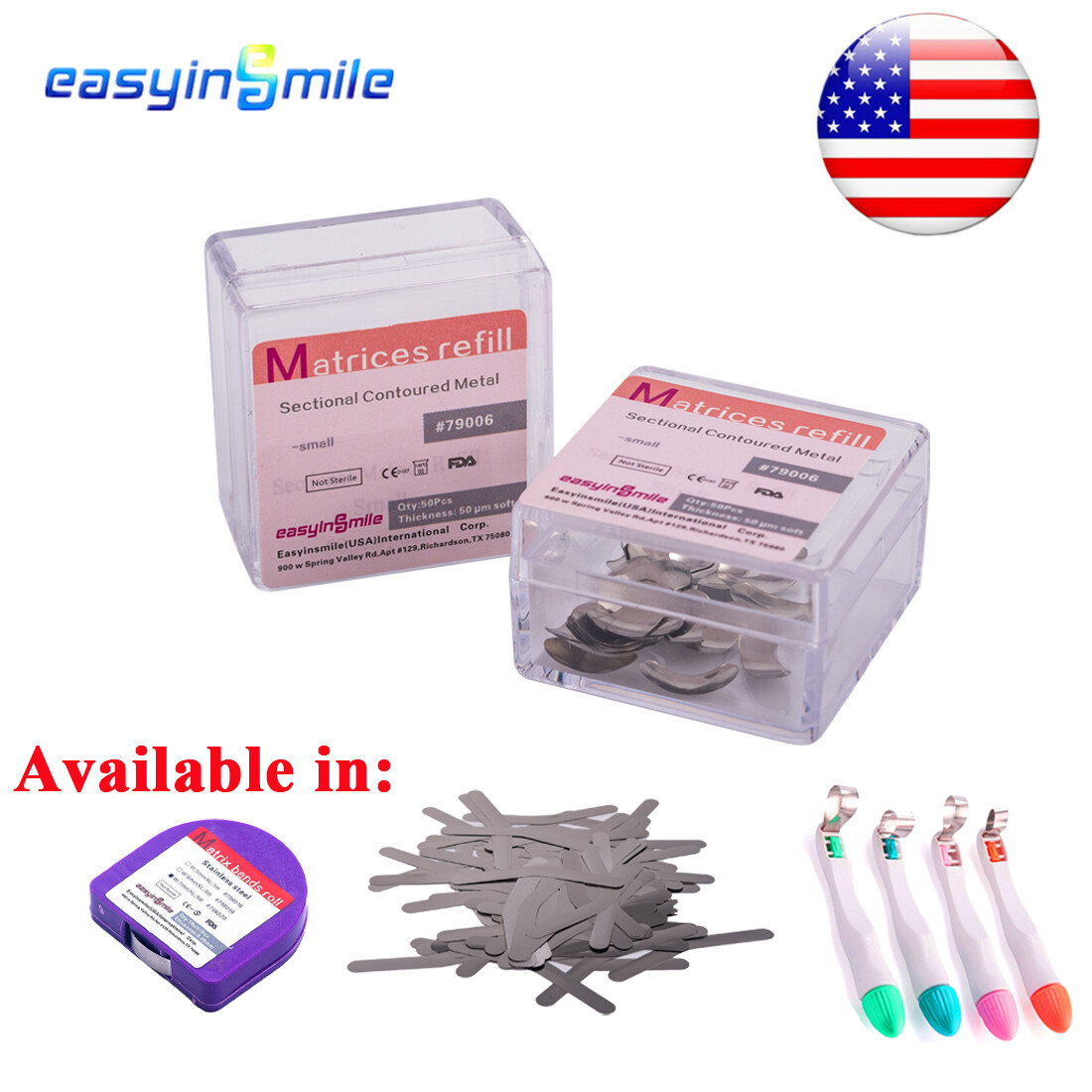 Dental Metal Matrices sectional contoured pro matrix bands tofflemire Roll bands