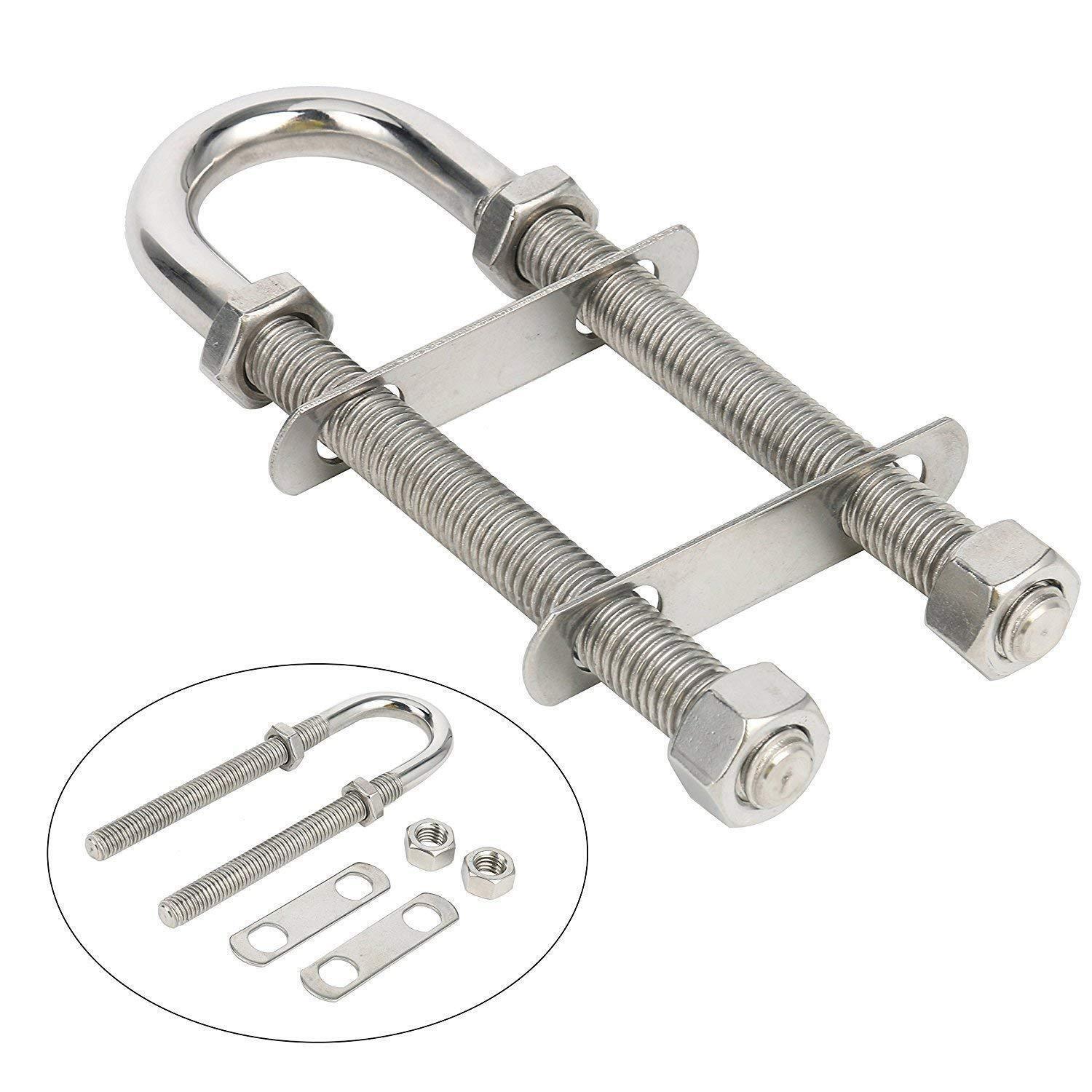 7 Sizes Available 2PCS Stainless Steel Marine Boat Stern Bow Eye Tie Down U Bolt