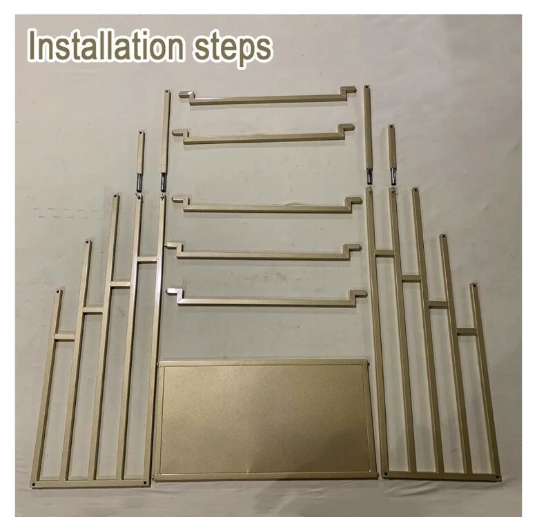 Floor Standing Scarf Display Stand, Metal Freestanding Rack Towels Sheets, Pants