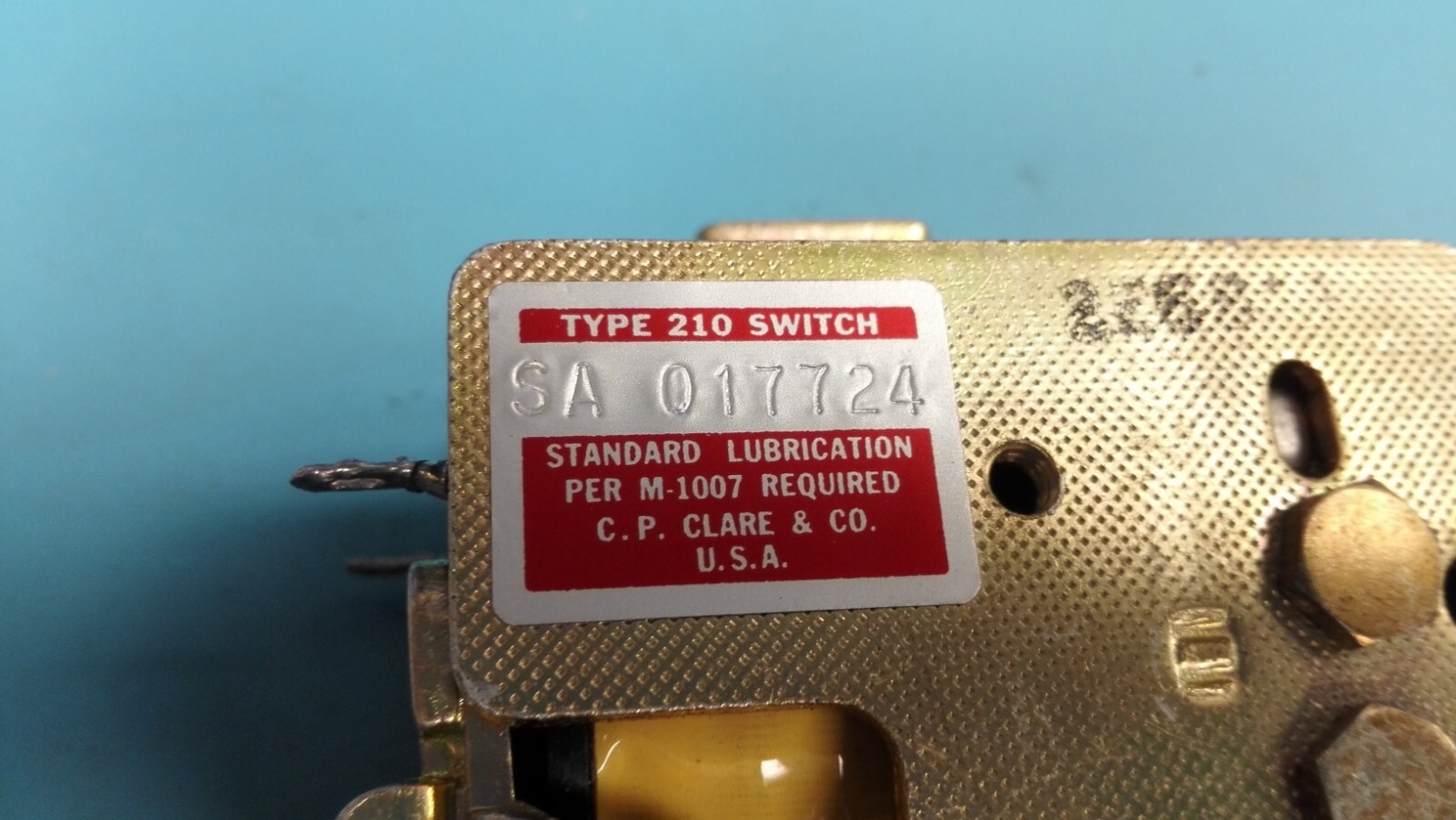 A2529 SPRING DRIVEN SWITCH RELAY SOLENOID C.P. CLARE & CO.. ***USA SELLER ***