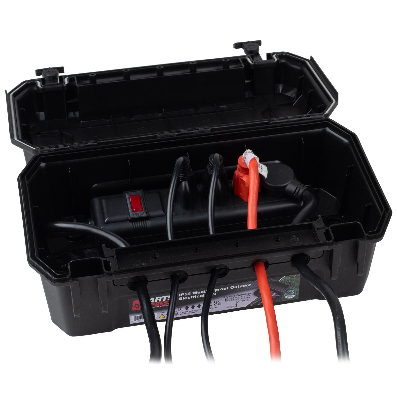 Landscape IP54 Weatherproof Outdoor Electrical Box 7″ x 12-1/2″ x 5″ – Black
