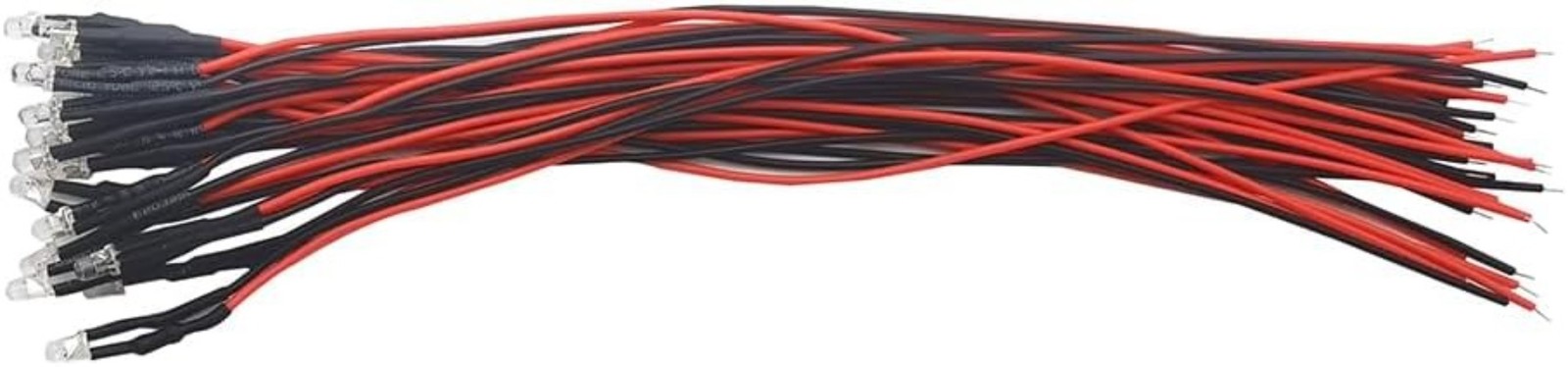20pcs Pre Wired Red Blinking LED Lights 3mm Flashing 1.5Hz DC 12 Vo Color: Red