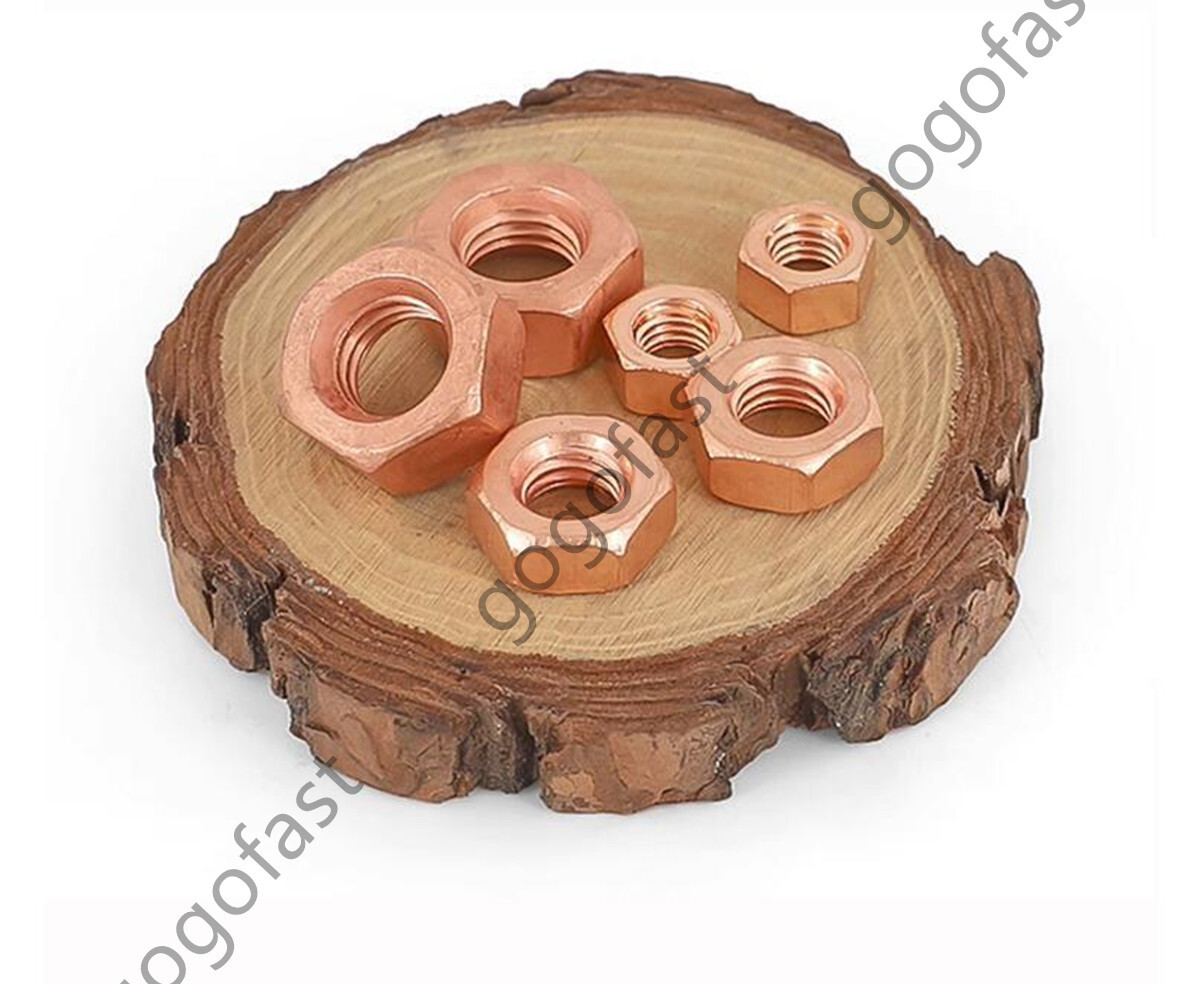99.9% Pure Copper Cu Hex Nut Hexagon Nuts M4 M5 M6 M8 M10 M12 M14 M16 M18 M20