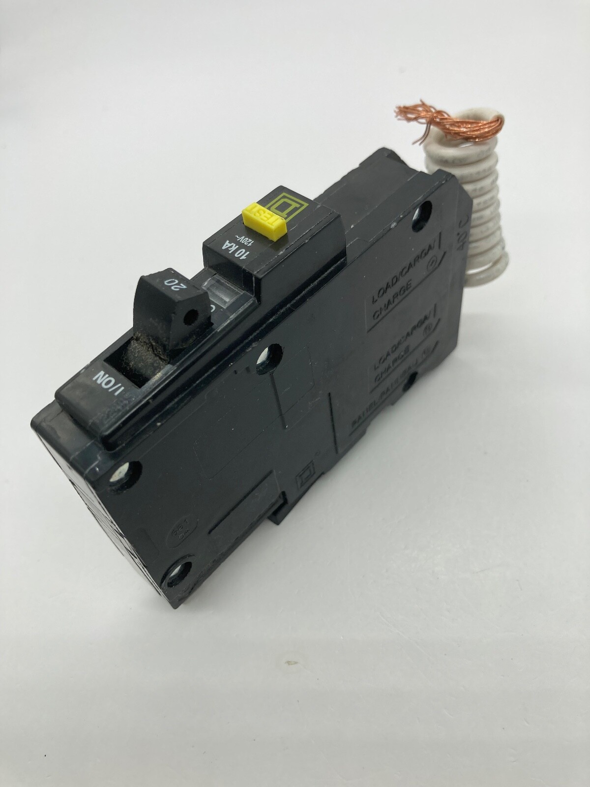 Square D QO120GFI 1 Pole 20 Amp 120VAC Plug On Ground Fault GFCI Circuit Breaker
