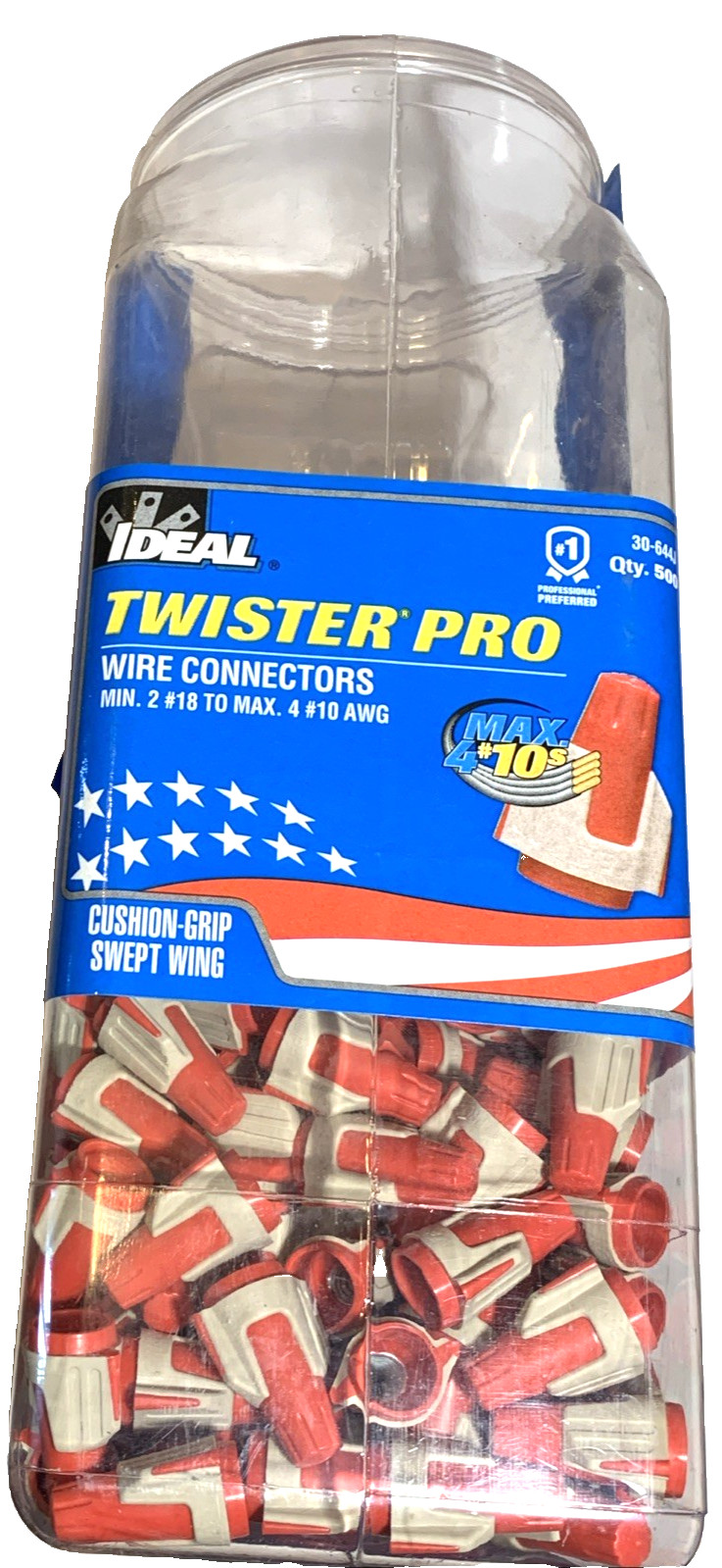 IDEAL 30-644J 344 Red/Tan Twister® ProFLEX™- Partial Jar of 500 – Flexible Skirt