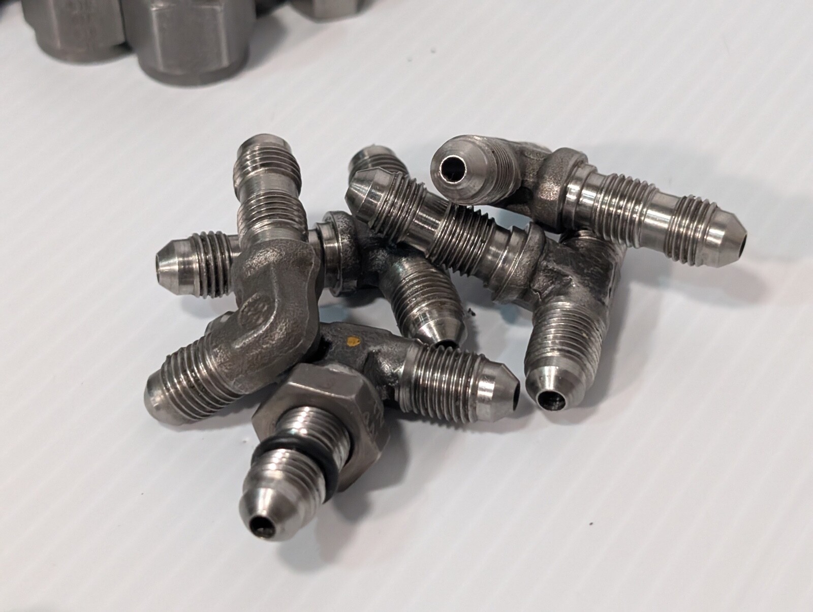 Mixed Lot of Steel Hose Fittings, Swivel Elbows, Universal, Flared Tube & more