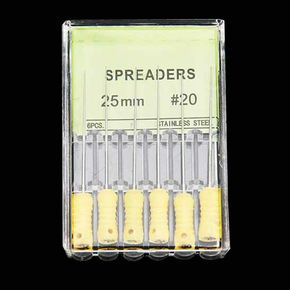 Dental Endo Finger Spreader 21/25mm,Root Canal Files Hand Use Assorted 6/Box