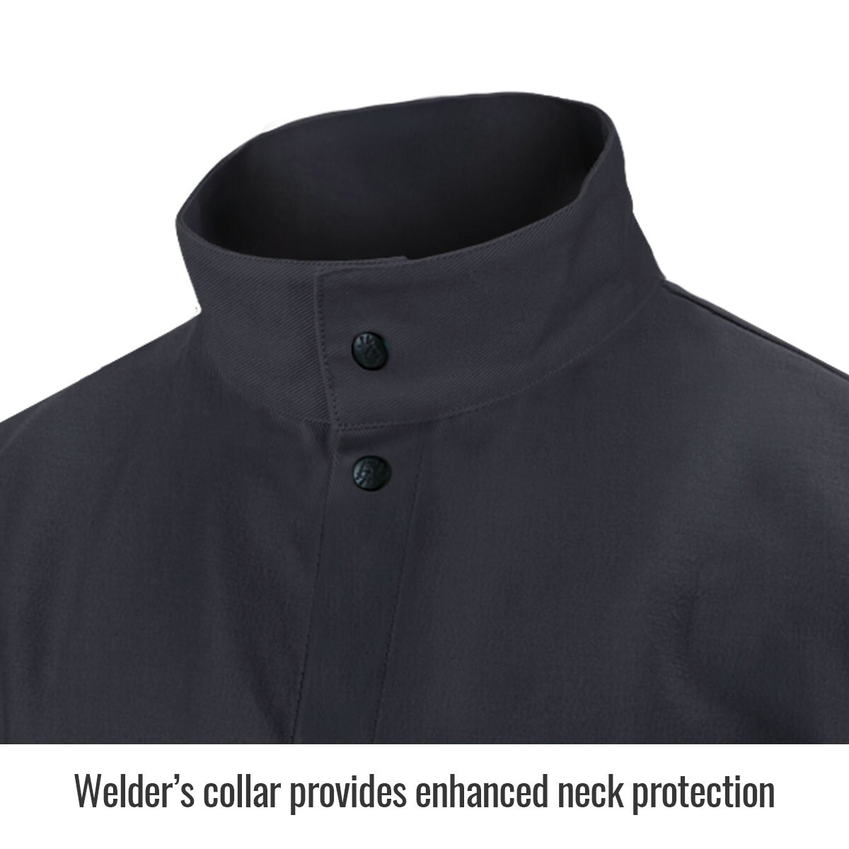 Revco Black Stallion 9oz Black FR Cotton Welding Jacket (Large) (FBK9-30C)