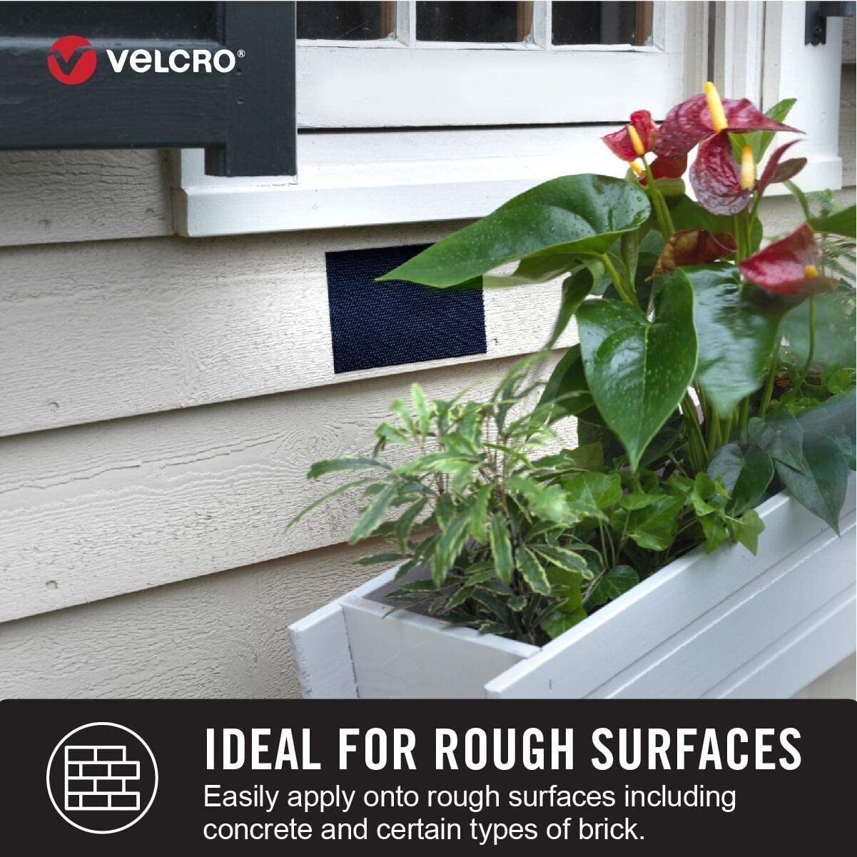 VELCRO Brand Industrial Strength Heavy Duty Strips, Holds 15 lbs 4×2″ (3 Sets)