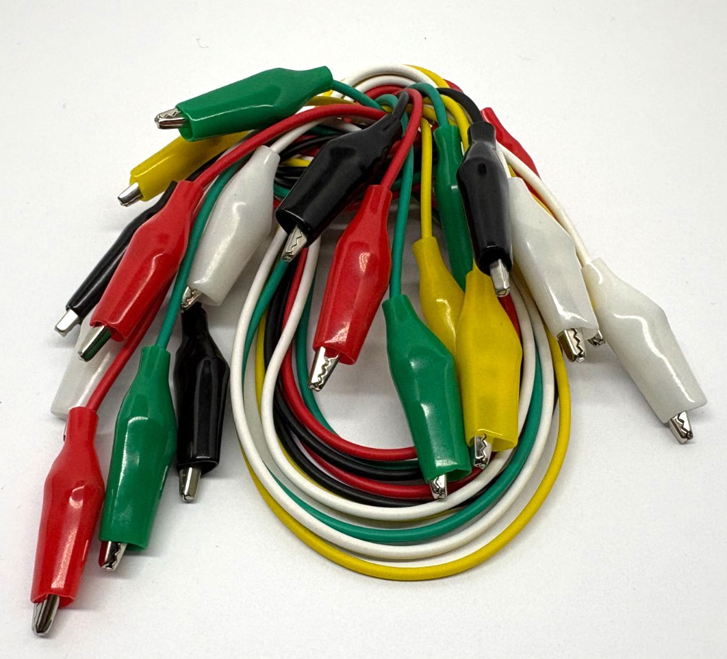 20PCs Double-ended Wire Crocodile Alligator Clips Test Leads Jumper Cables 18»