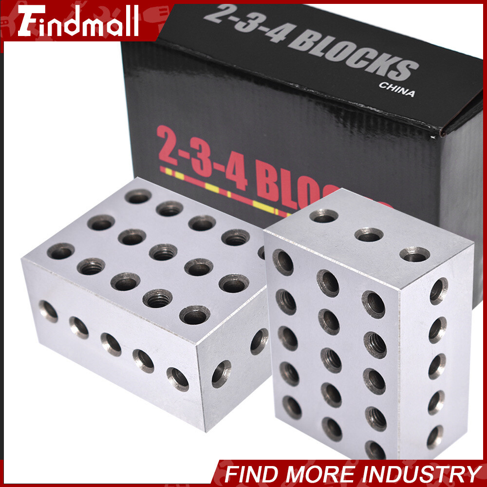 2 Matched Pair Ultra Precision 2-3-4 234 Blocks 23 Holes .0002″ Machinist