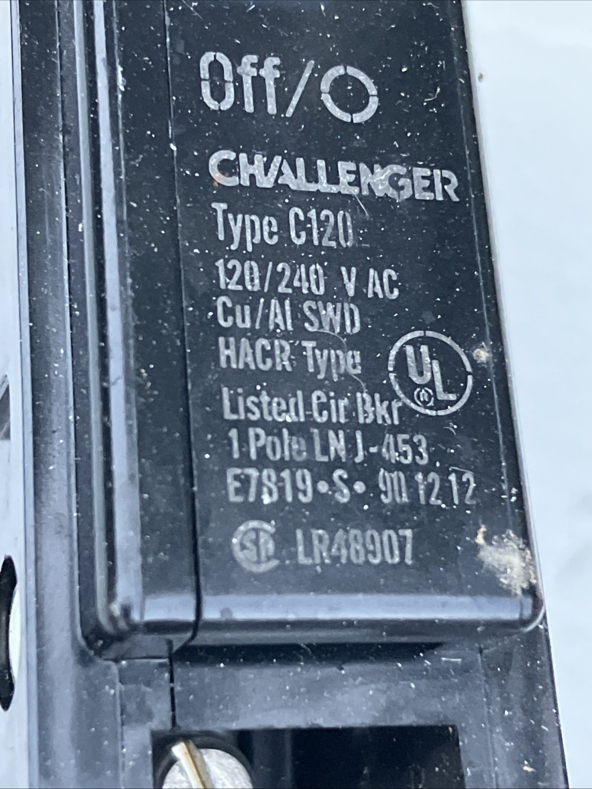 (1 ct.) Challenger C120 BR120 1 Pole 20 Amp Circuit Breaker – New!