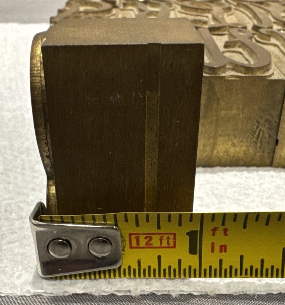Vintage Large Font Brass Letterpress Type A-Z Set