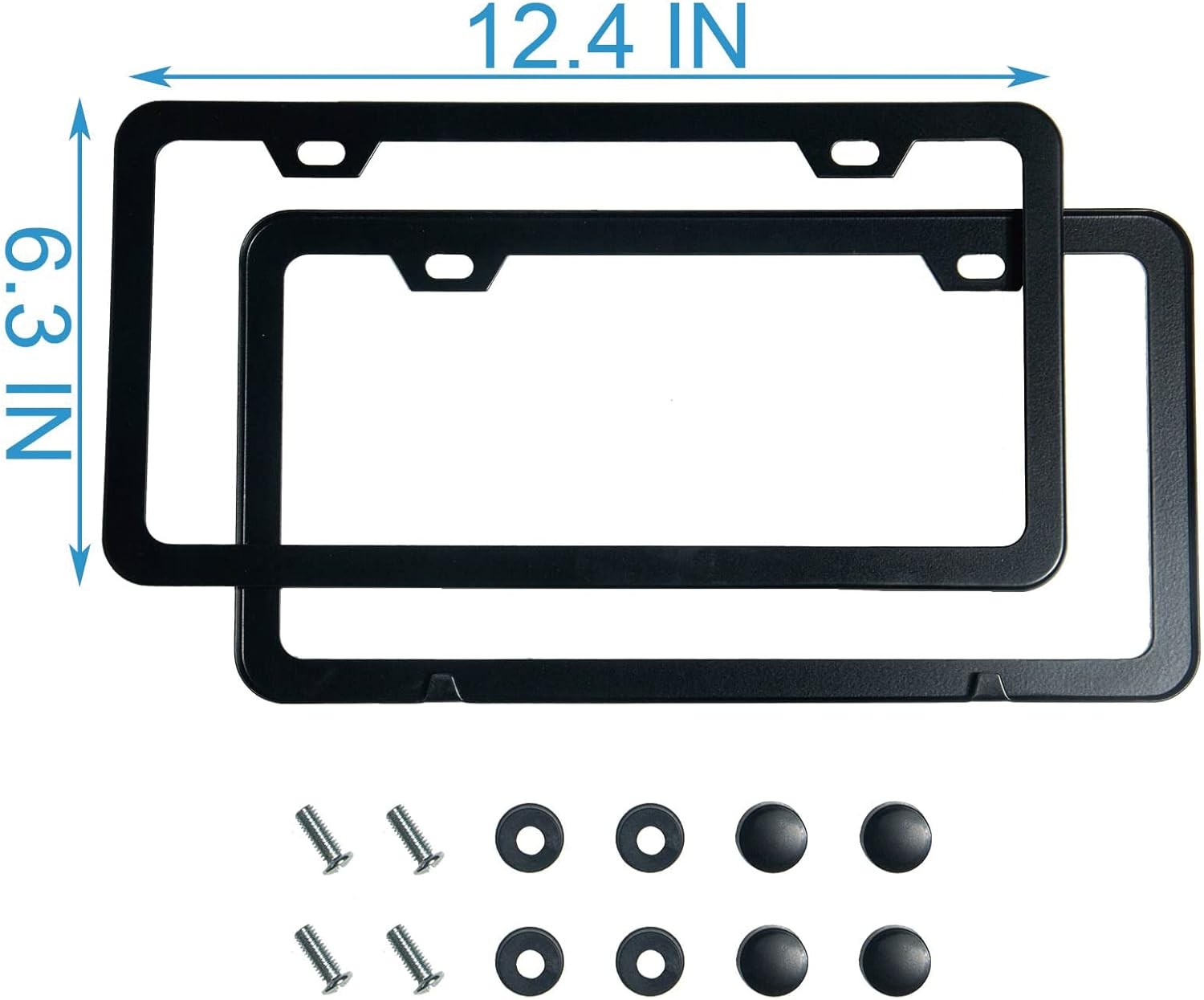 Premium Matte Black License Plate Frame, Solid Rust-Proof Aluminu Color: black
