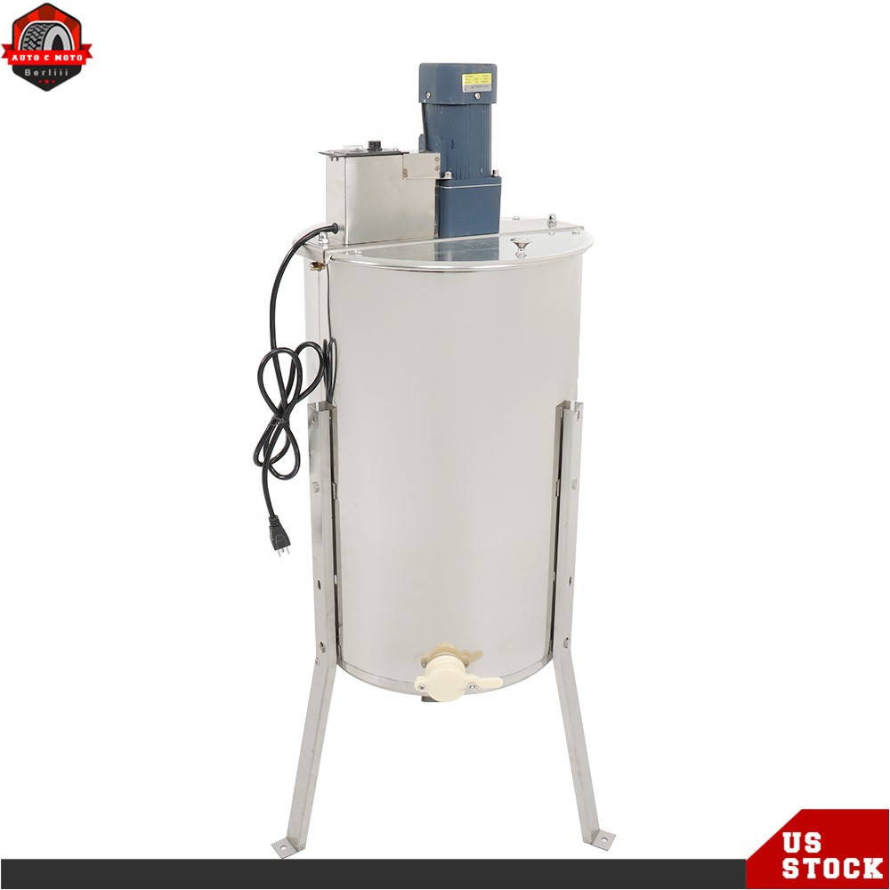 3 Frames Electric Honey Extractor Stainless Steel Power Extractor 1300RPM 140W