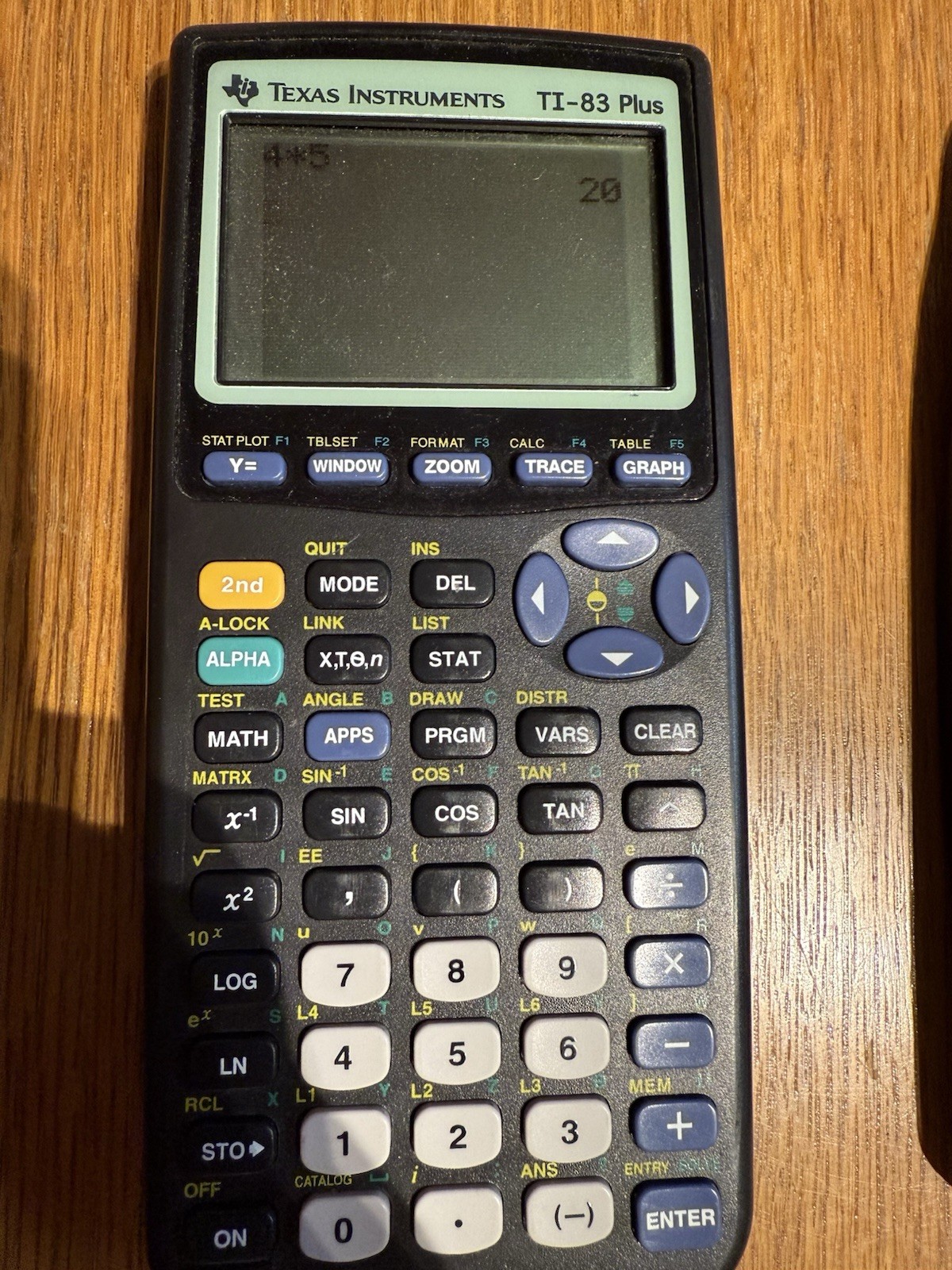 Texas Instruments TI-83 Plus Graphing Calculator with Slip Cover – Black TESTED