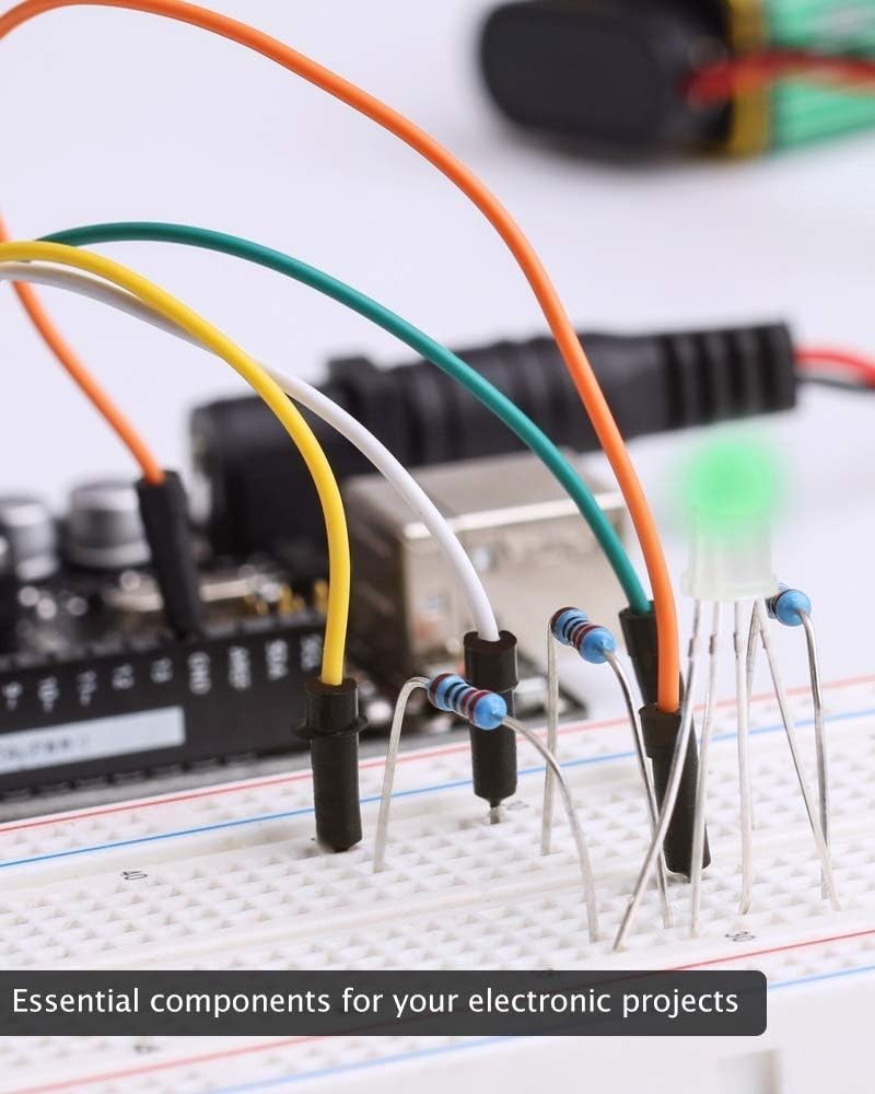 17-Value 0-1M Ohm Resistor Assortment with Color Code Guide & Compliance