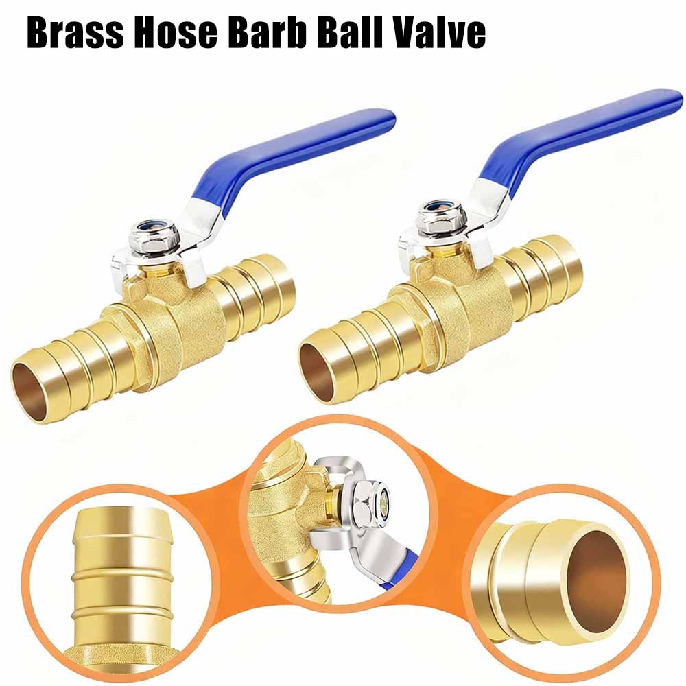 5/8″ Brass Hose Barb Ball Valve Kit – Heater Hose Shut Off Valve for Automotive