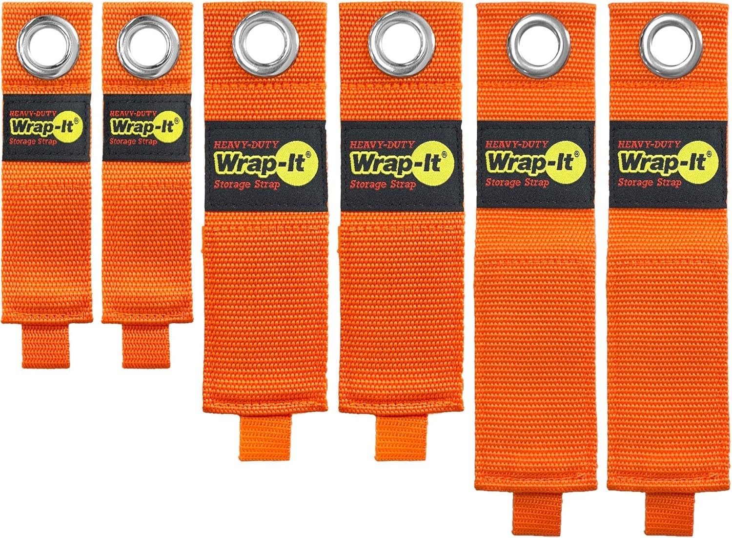 Heavy-Duty Straps Assorted 6-Pack, Blaze Orange – Garage Organizer and Extens…
