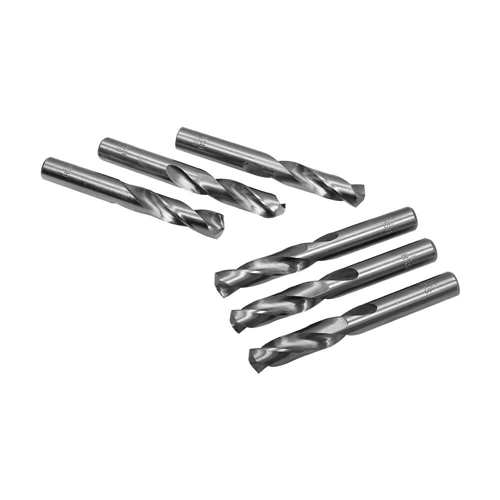 High Speed Steel Twist Straight Shank 6Pc 23/64” HSS Screw Machine Drill Bits