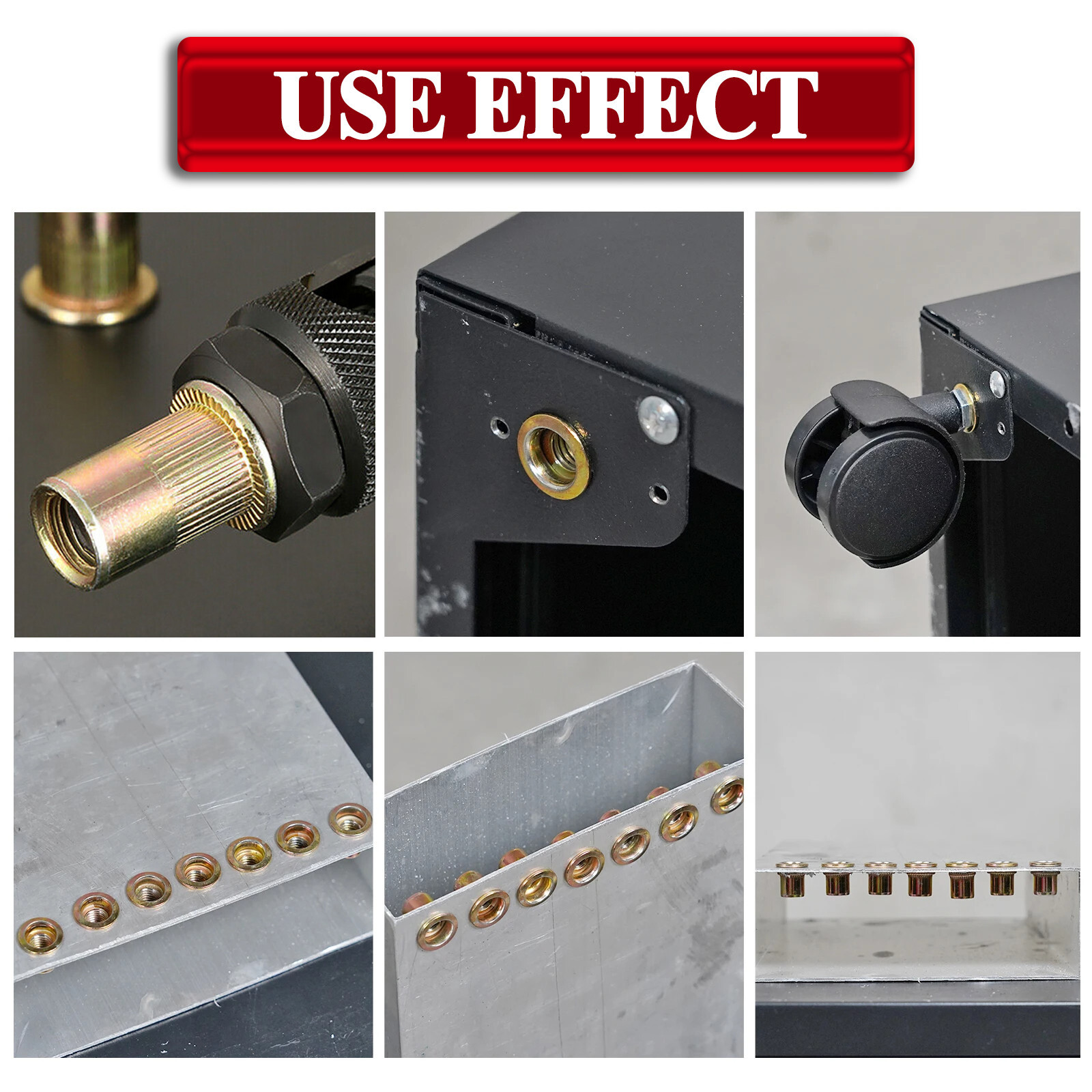 320PCs SAE Rivet Nut Kit For Rivnut Tool Nut Setter Thread Setting Nutsert Gun