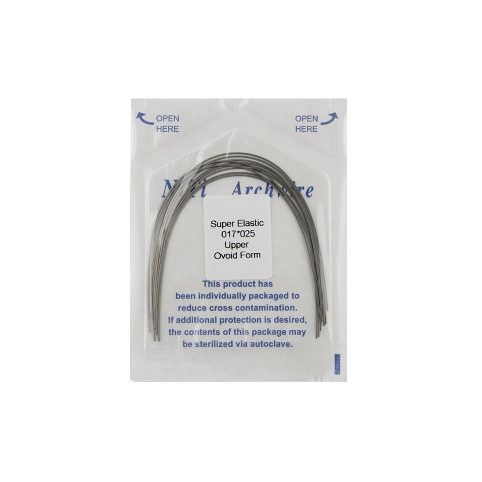 10pcs/pk Orthodontic Arch Wire Niti Stainless Steel Round Rectangular Natural