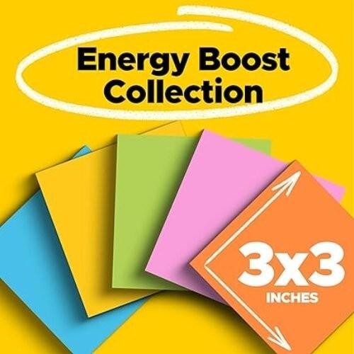 Post-it Super Sticky Full Stick Notes, 3 in X 3 In, 6 Pads, 2x the Sticking Powe