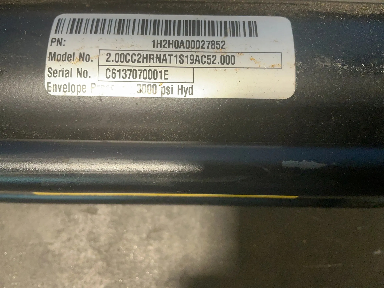 PARKER CYLINDER 2.00CC2HRNAT1S19AC52.000