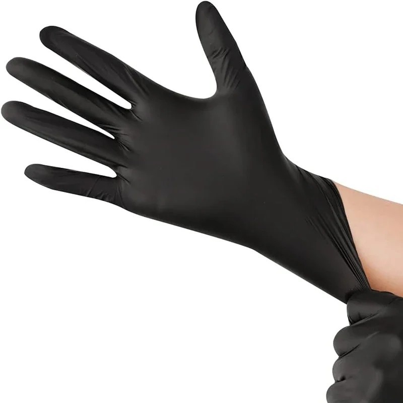 Black Nitrile Disposable Gloves , Latex & Powder Free.