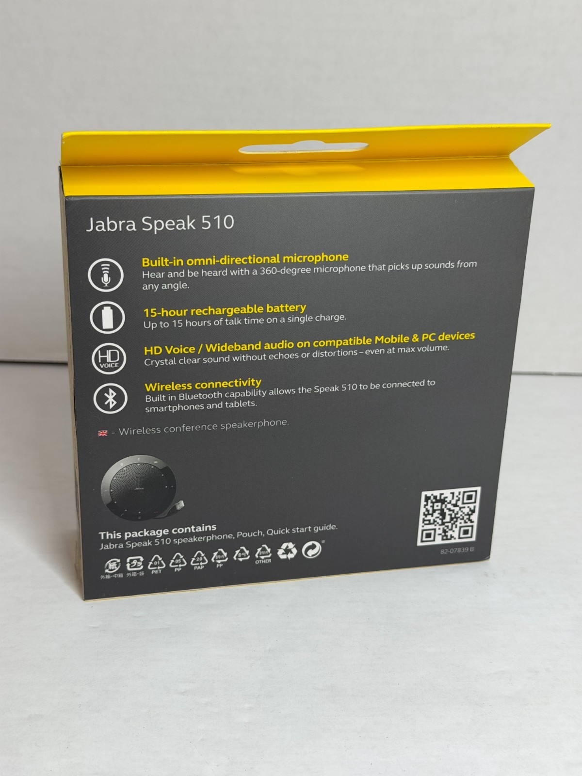 Jabra Speak 510 Bluetooth Speakerphone Conference Calls USB Compatible B9