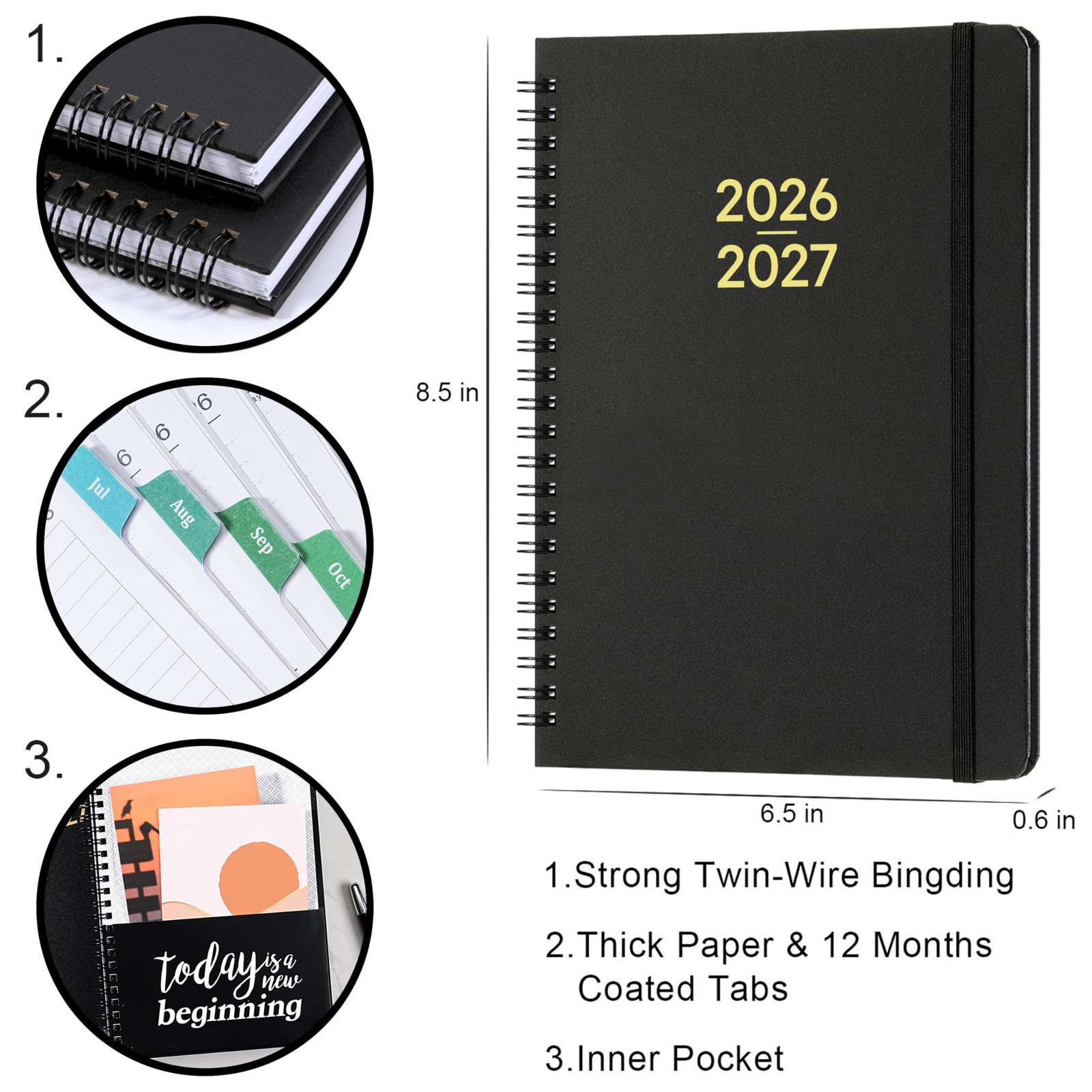 Planner 2026-2027 – Planner 2026-2027 Weekly and Monthly from Jul. 2026 – Jun. 2
