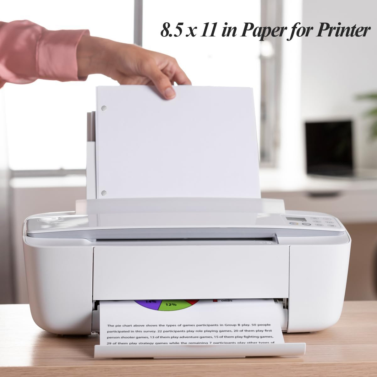 A4 Blank Filler Paper, 3-Hole Blank Paper, 100Sheets / 200Pages Loose-Leaf Paper