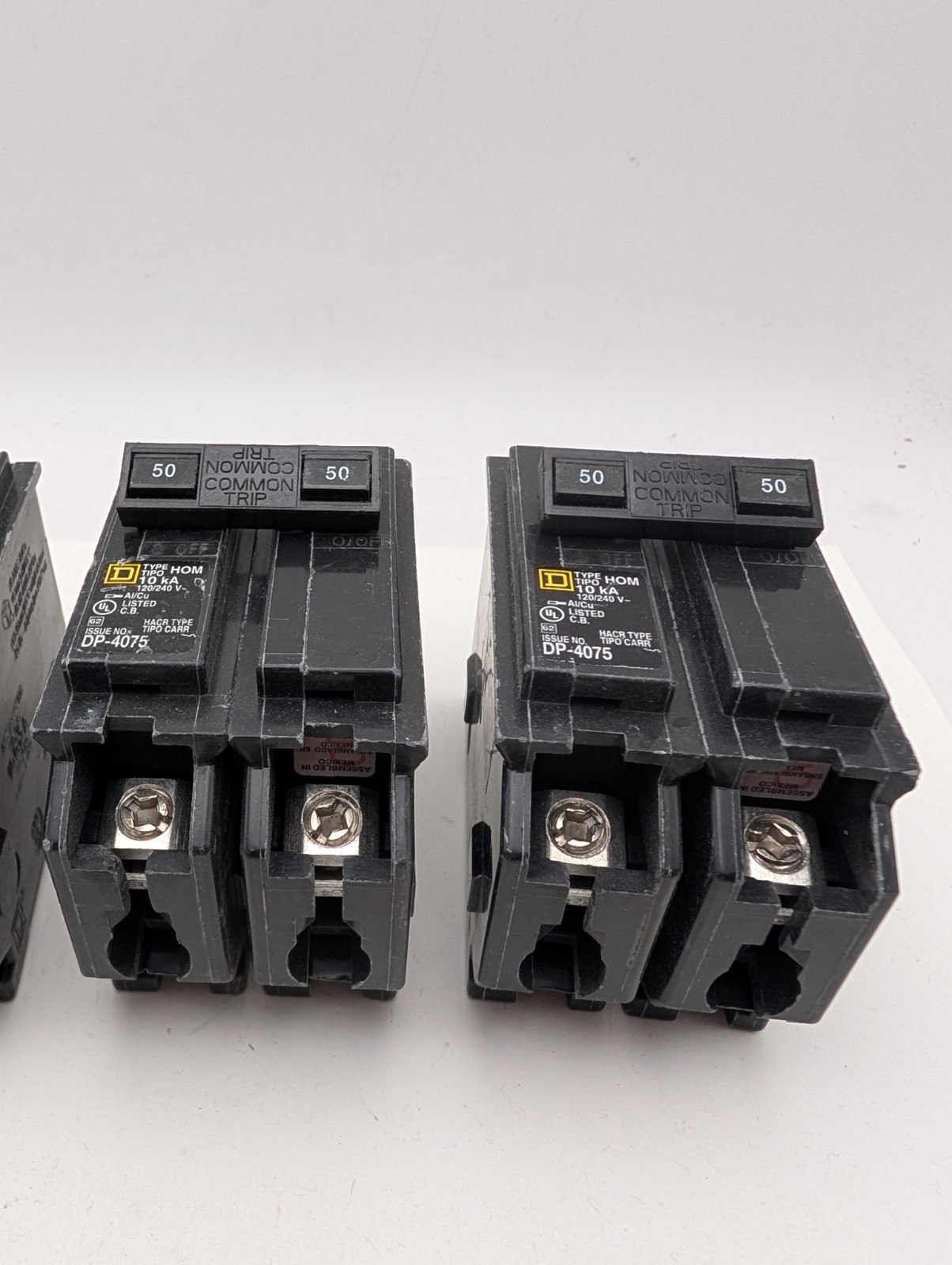3x Square D HOM250 50 Amp 2-Pole 120/240V Type HOM Circuit Breaker *Storage Wear