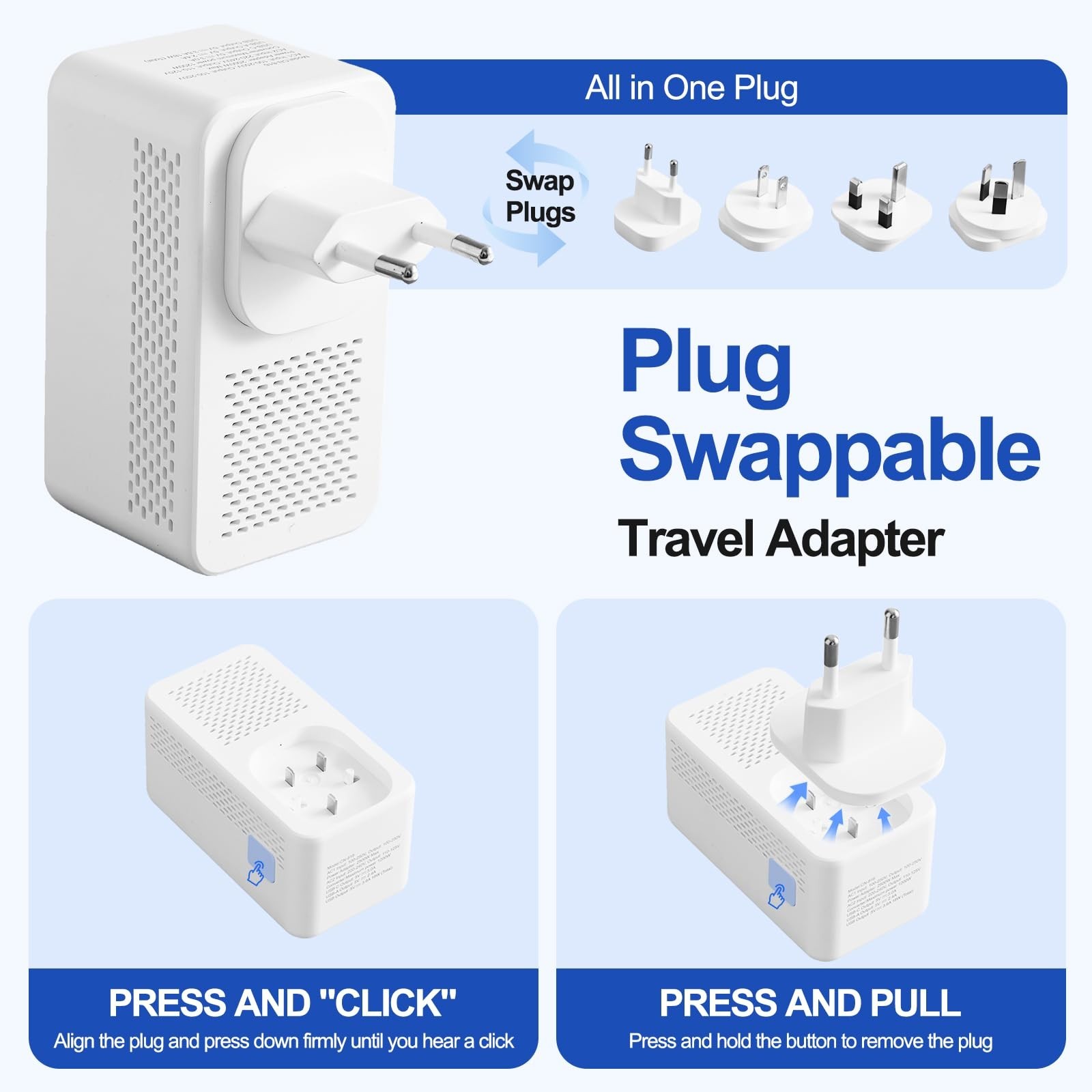 2500W Voltage Converter US to Europe, 220V to 110V Converter for European Tra…