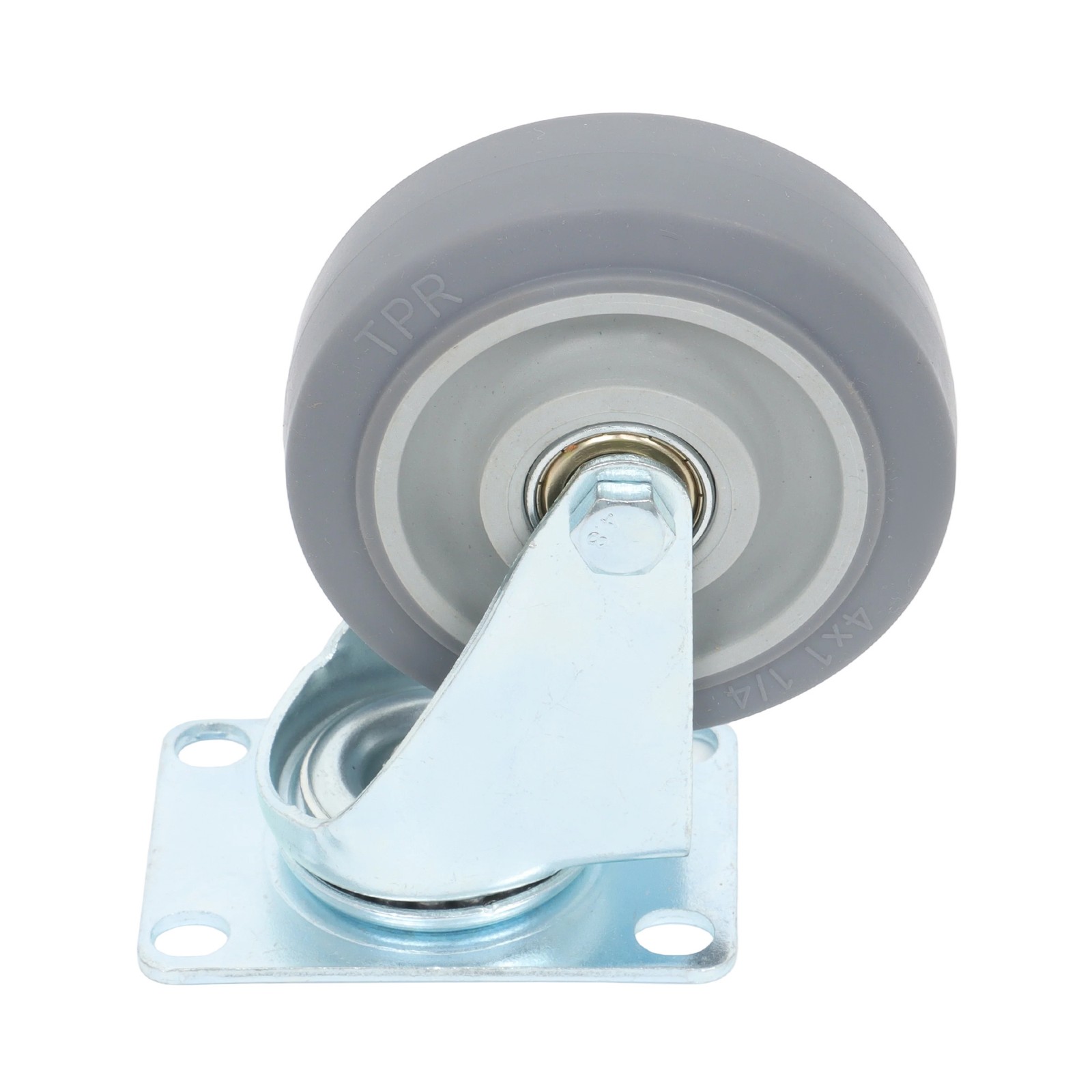 4 Pack Grey 4 Inch Swivel Caster Wheels 1200 Lbs Heavy Duty With Diagonal Bar