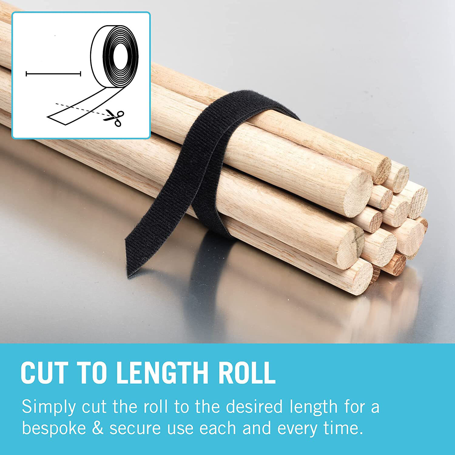 VELCRO® Brand Hook and loop ONE-WRAP® double sided Strap for Cable Tidy