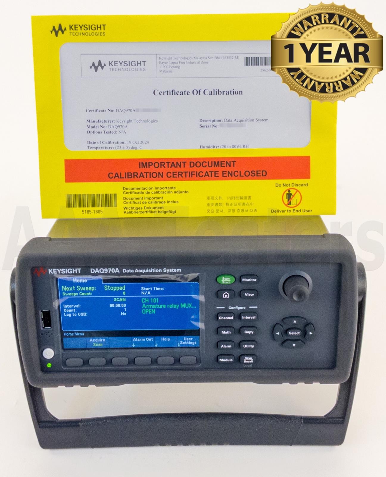 Keysight DAQ970A Data Acquisition System w/ DAQM901A 20 Channel Multiplexer