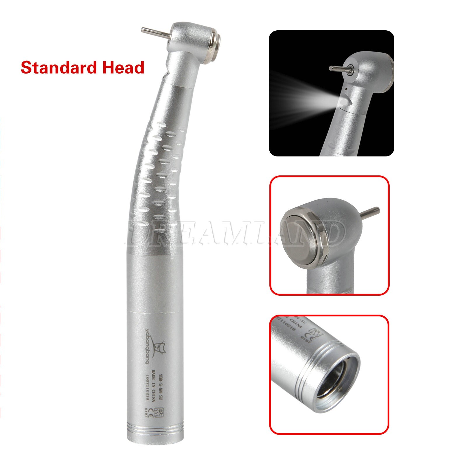 1-100 USA Dental High Speed Fiber Optic LED Handpiece Push fit KAV Coupling c12