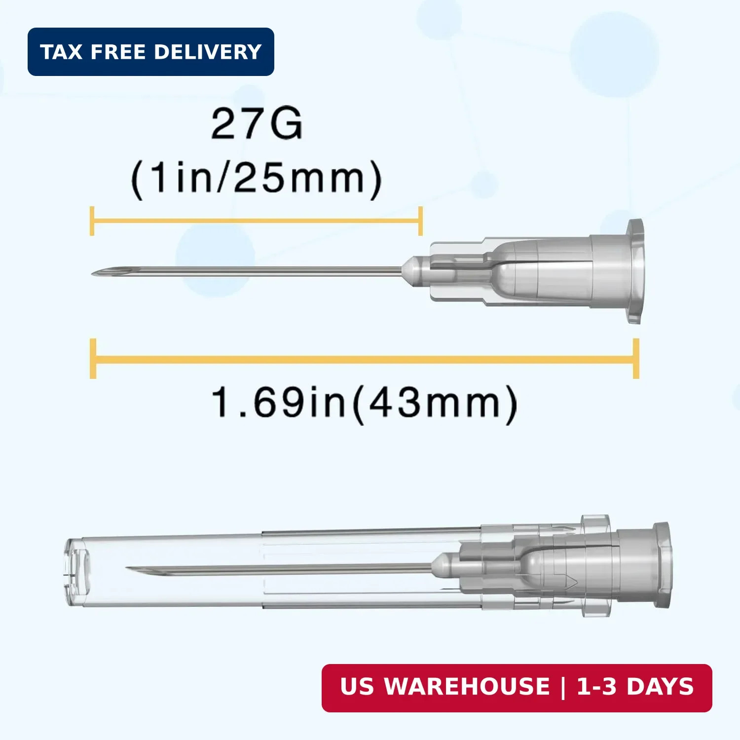 27 Gauge 1 Inch Needle,100 PCS Luer Lock Industrial Dispensing Accessories Needl