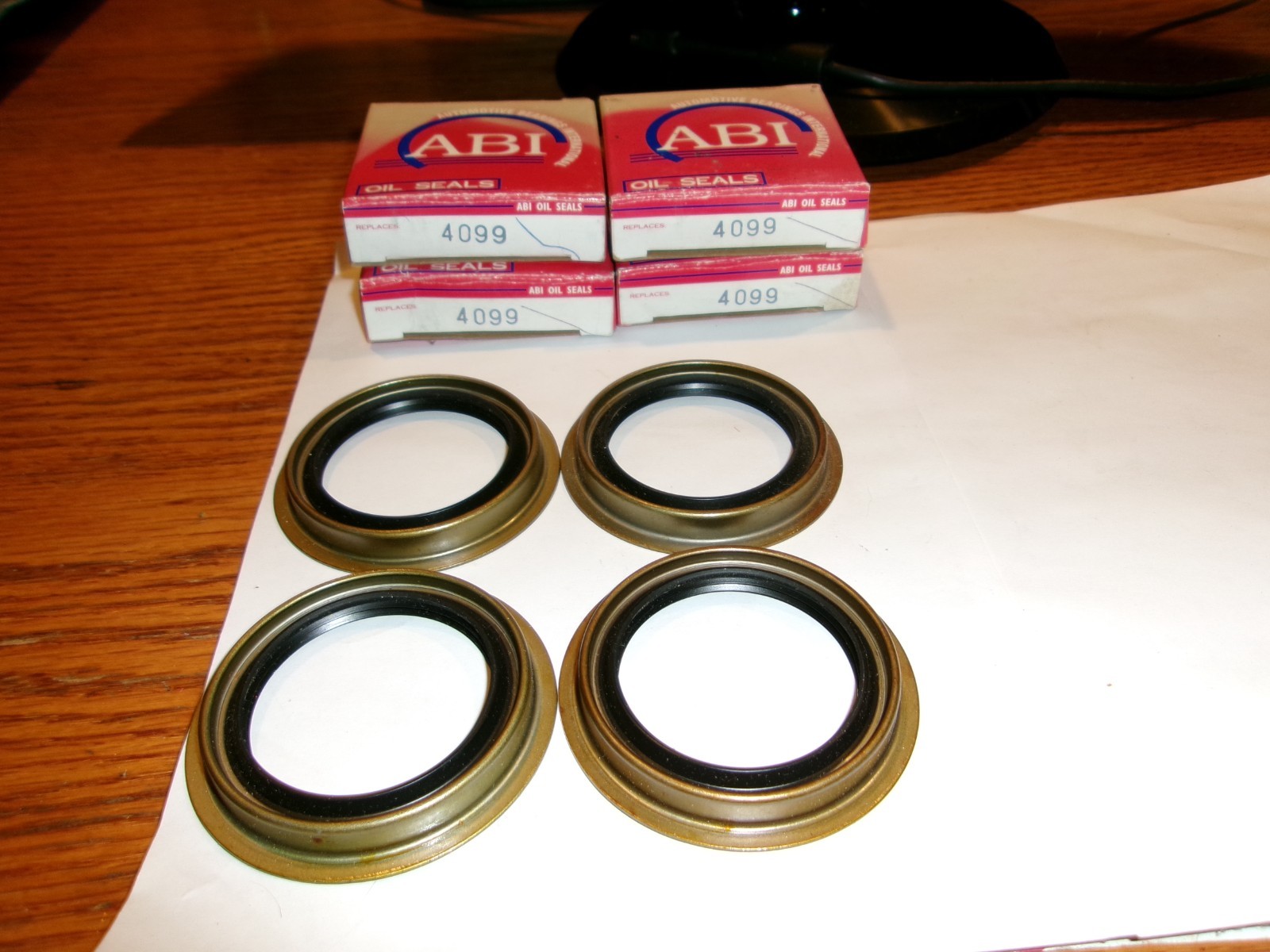 4 (four) ABI 4099 OIL SEALS = $19.96 = $4.99 EACH = FREE SHIPPING ~CR 16599