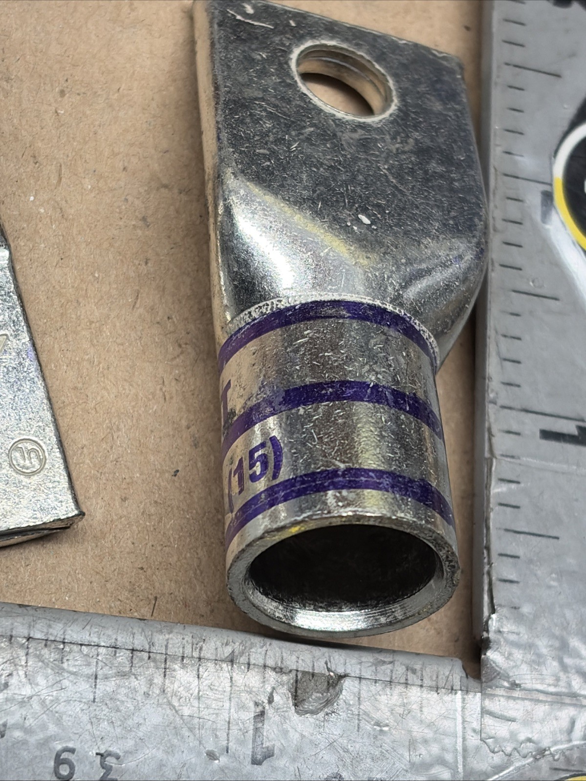 NEW [Qty-6] PANDUIT LCAX4/0-38-X Flex Copper Compression Lugs _Purple Die P54-15