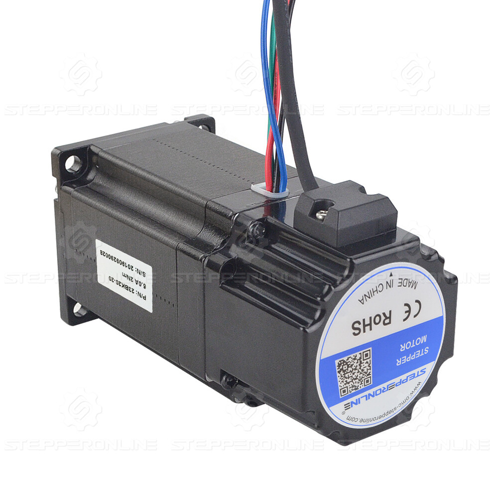 STEPPERONLINE Nema 23 Φ8mm 2Nm Stepper Motor 283oz.in with Electromagnetic Brake