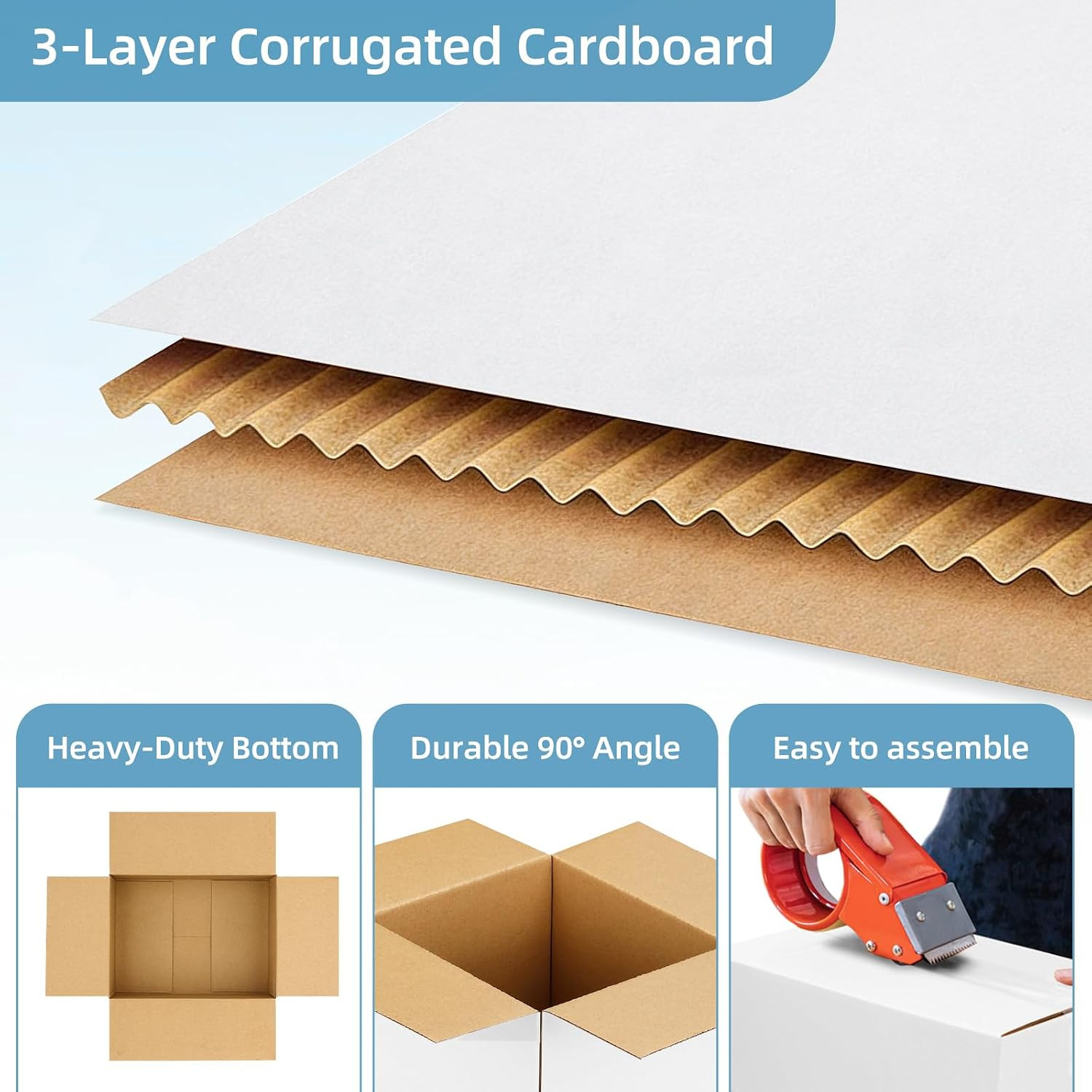 10 Pack Small White Shipping Boxes 10x7x5 Inch for Business Mailing