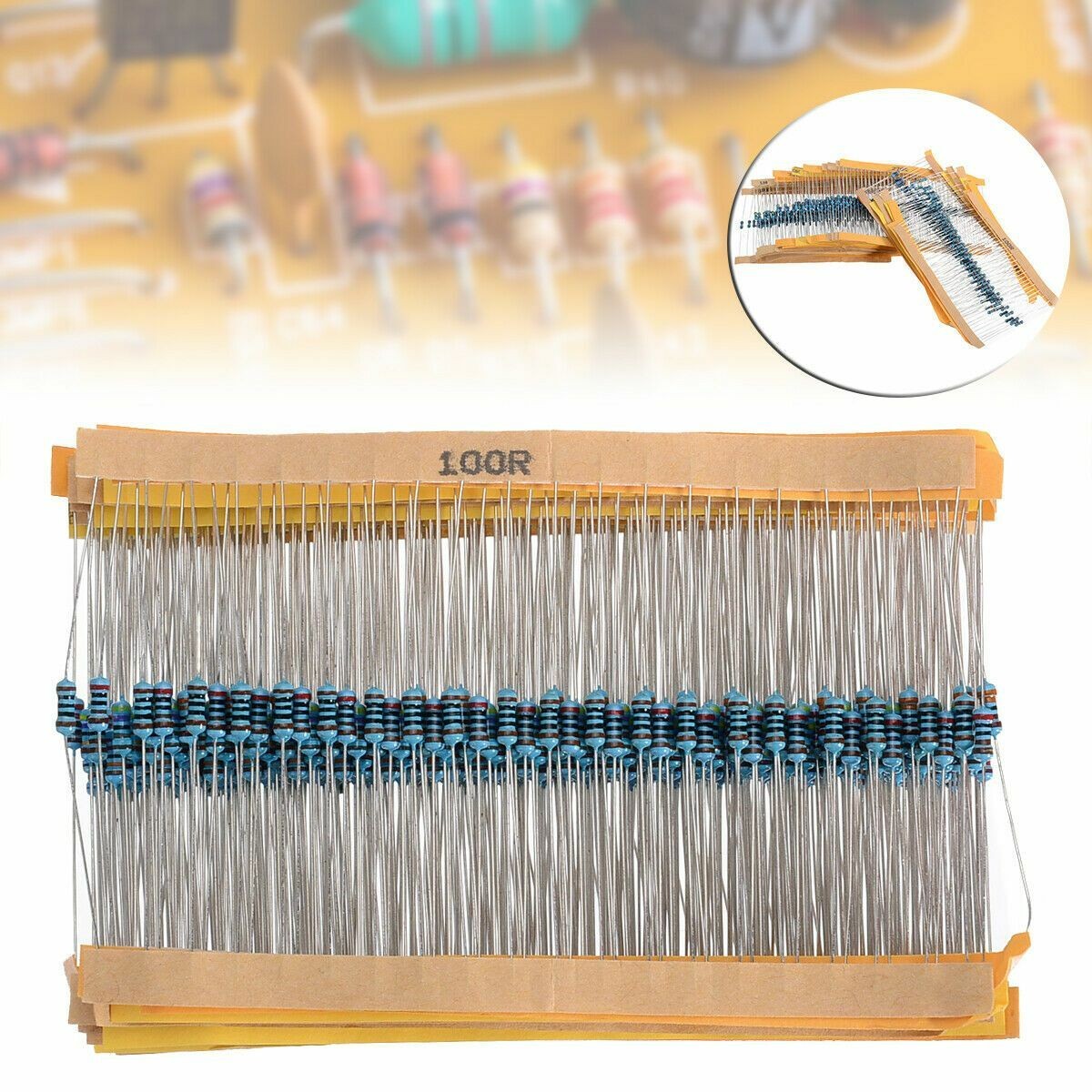 600pcs 30 Values 1/4W Metal Film Resistors Resistance Assortment Kit Set 1% USA