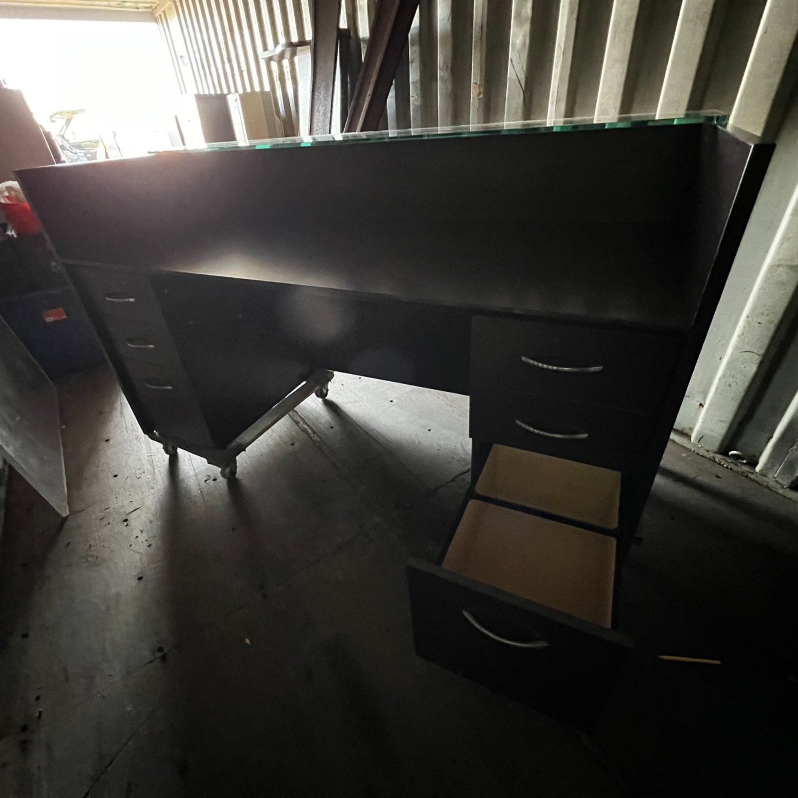 High Quality Mahogany Reception Desk / Front Office Counter