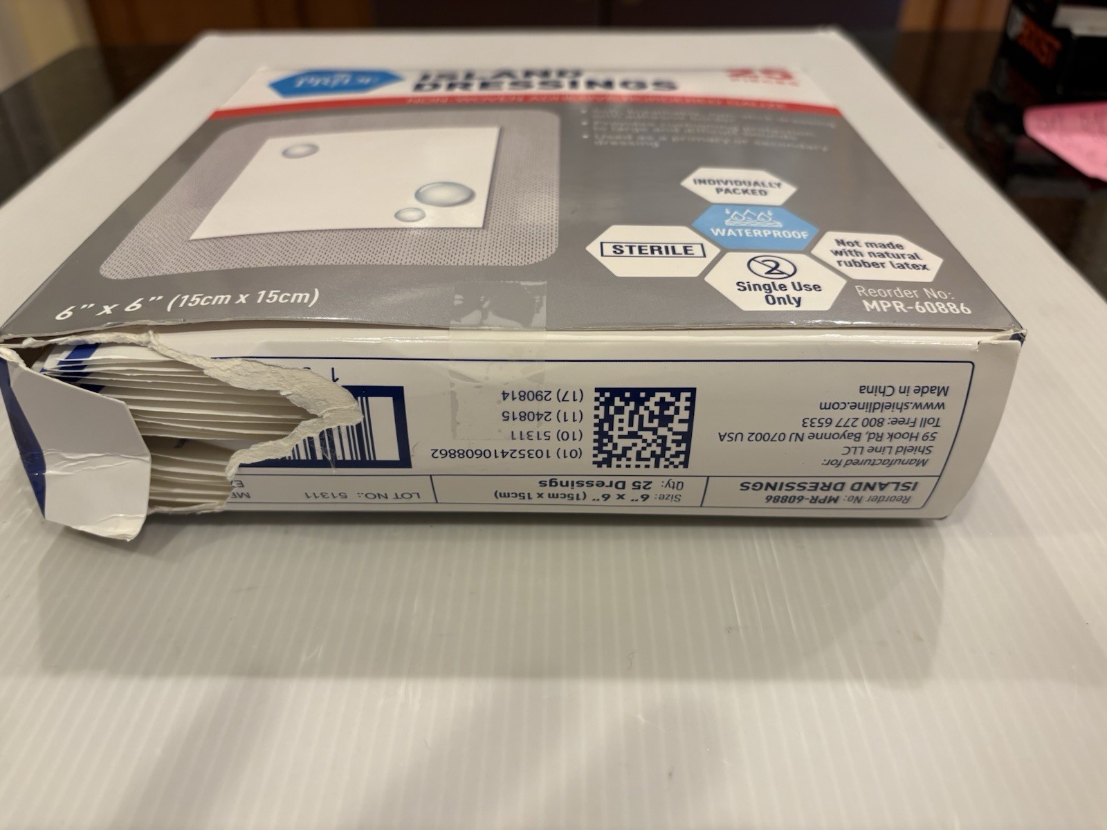 Medpride Island Dressing NON-WOVEN Sterile 6×6 (25 Per box) Exp 08/2029