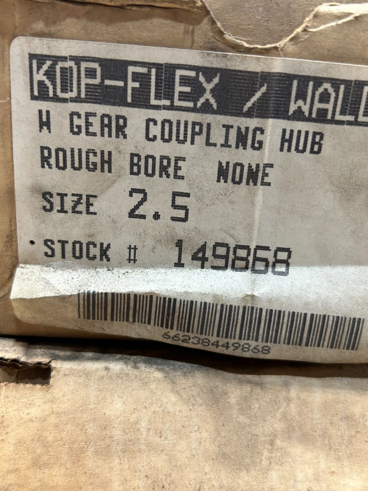 NEW IN BOX KOP-FLEX GEAR COUPLING HUB SIZE 2.5 149868