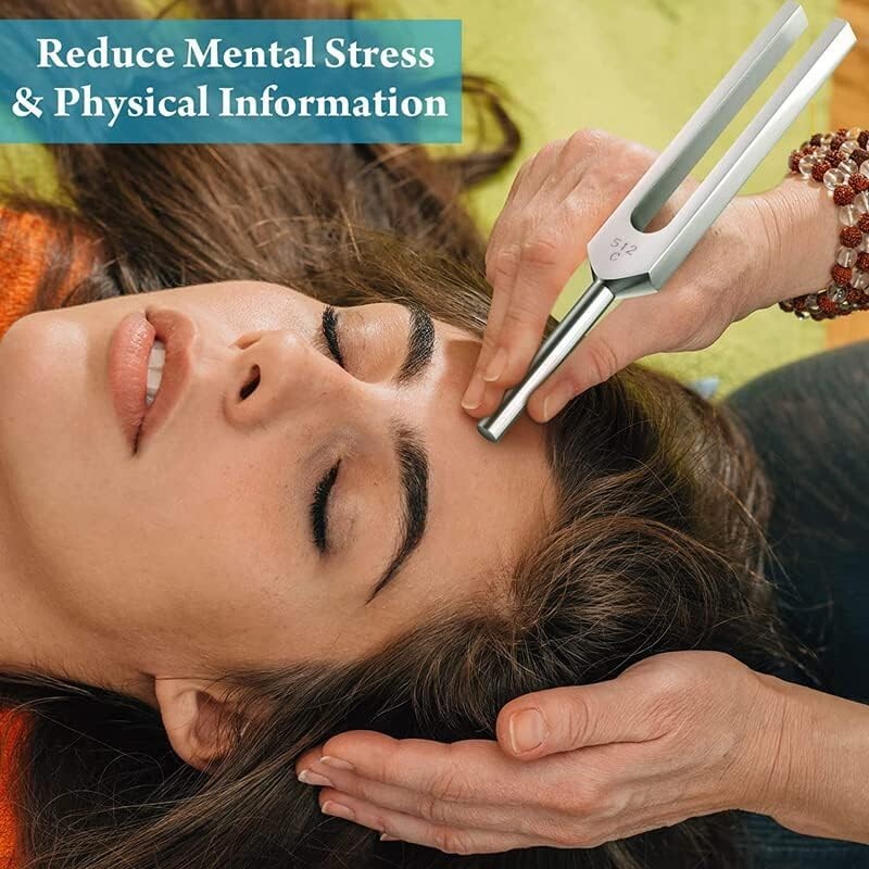 Healing Tuning Fork Set –128Hz, 256Hz, 512Hz Weighted for Chakra & Sound Therapy