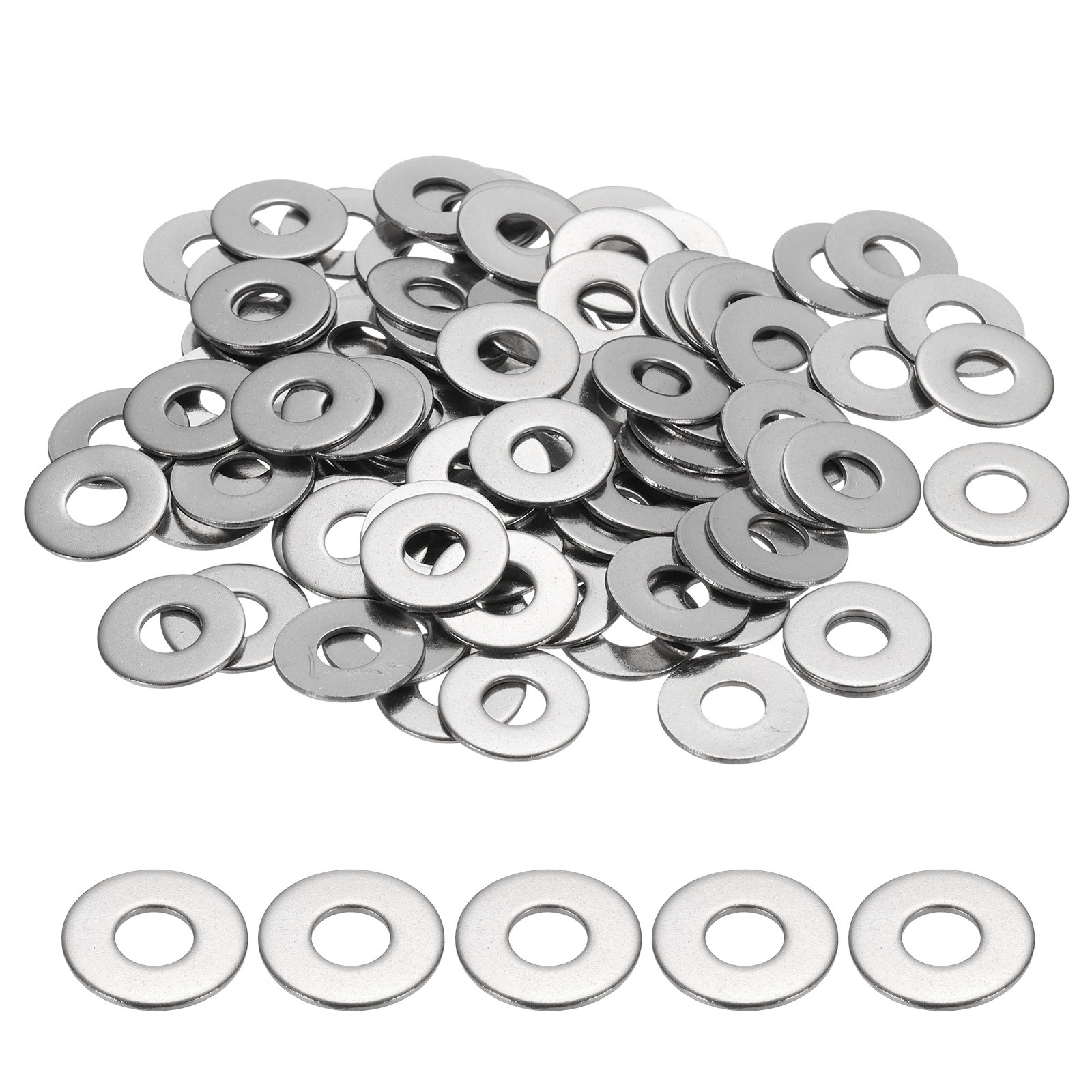 120Pcs M6 Flat Washer for Screw Metal Washers 6MM ID x 16MM OD x 1MM Thick