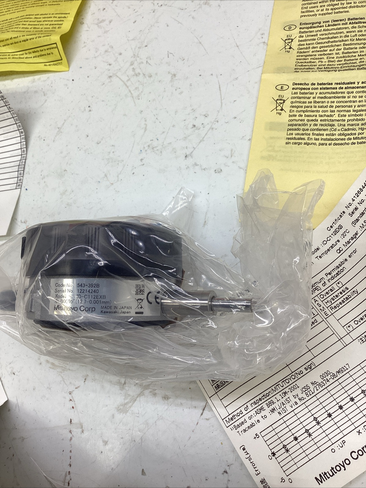 Mitutoyo Digital Indicator ID-C112EXB .5-.00005” 543-392B NIB